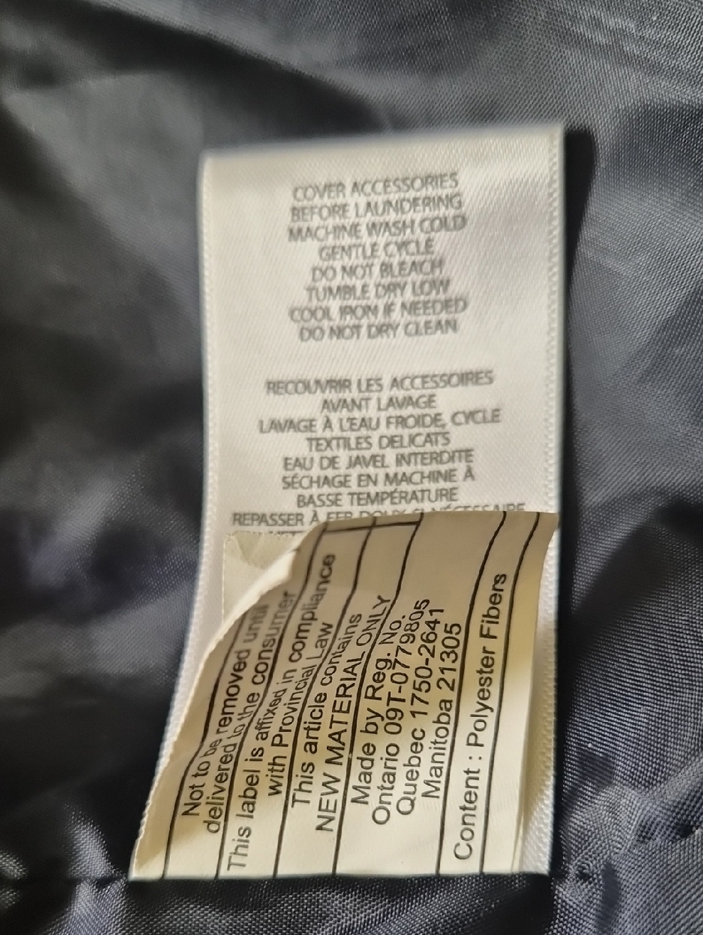 Ralph Lauren Navy Quilted Hooded Puffer with Brown Trim - Picture 12 of 12